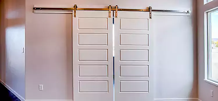 Glass Barn Door with Installation Hardware Kit Red Hook