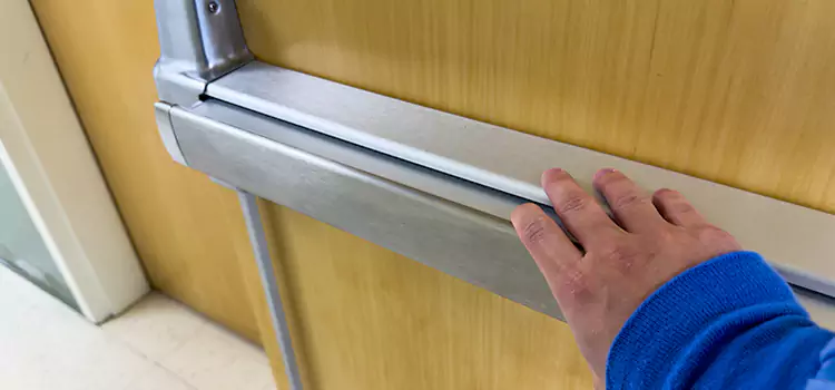 Installing a Push Bar on a Door Red Hook